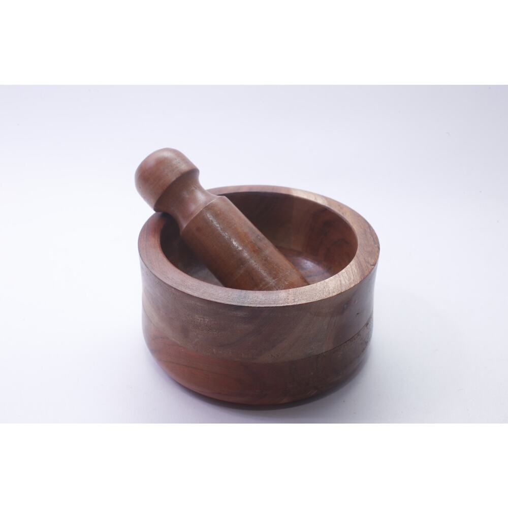 Wooden Mortar and Pestle, Cooking, Herbs, Spice, Kitchen, Cute Vintage ~ 260122